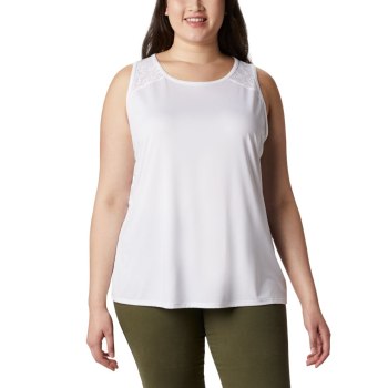 Columbia Ženske Majice Bez Rukava - Peak To Point II Plus Size Bijele | ILMX-64821